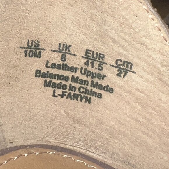 Franco Sarto Faryn Dress Sandal Size 10 Wedge Beige Taupe Leather Gladiator Shoe - Picture 9 of 10